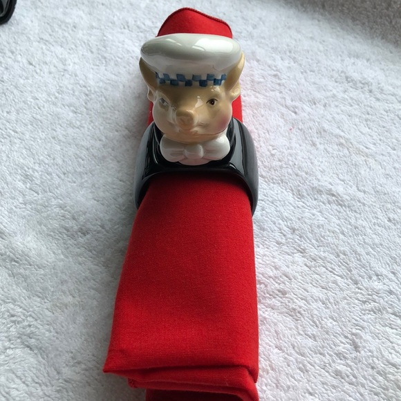 Set of 5 Vintage Whimsical Pig Napkin Holders - Picture 3 of 6